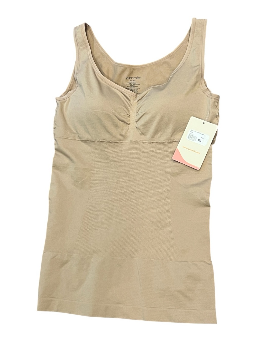 New Yummie Nude Light Brown Sadie Seamless Shaping Tank Removable Pads